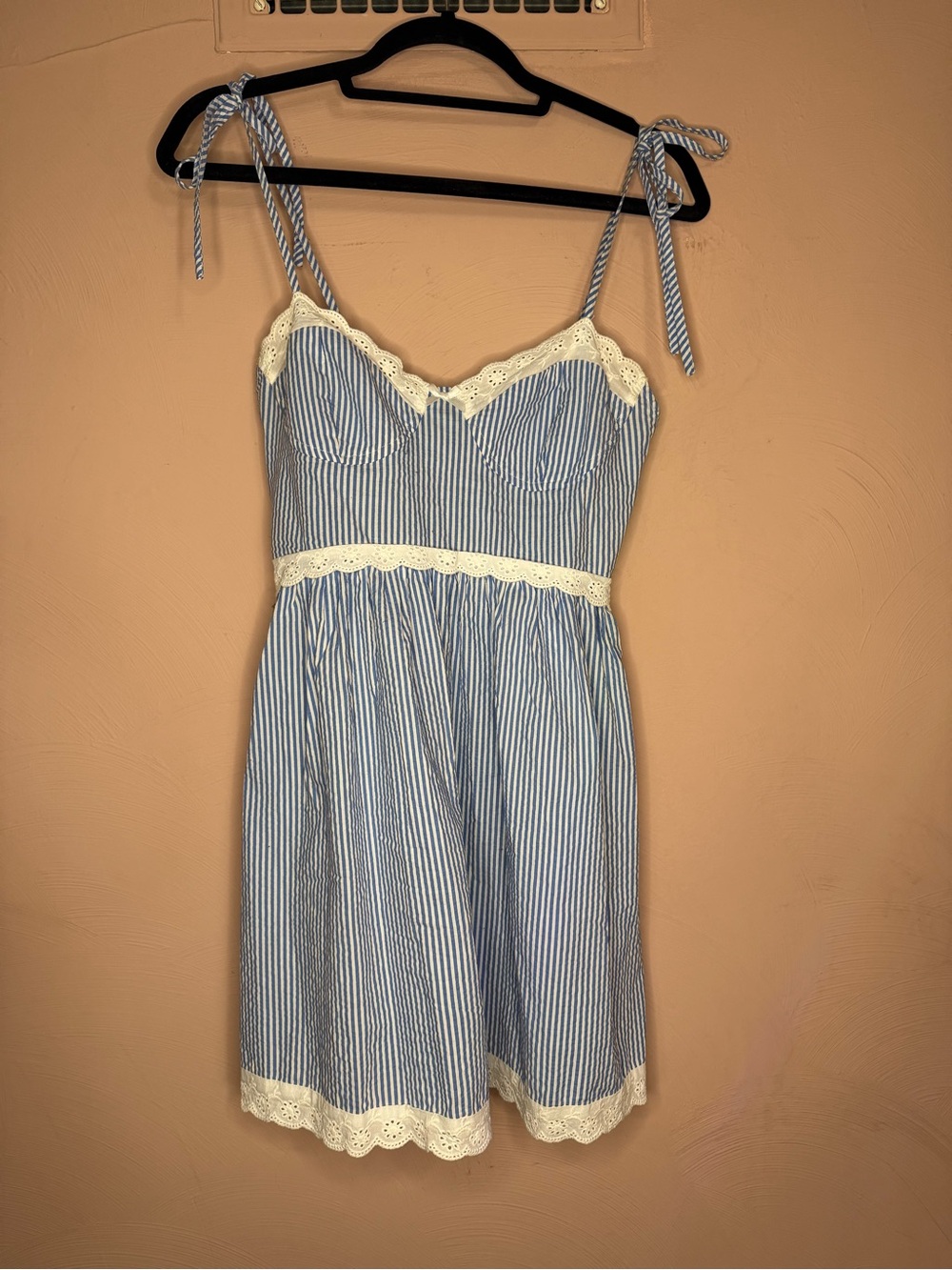 Seersucker pinstripe dress